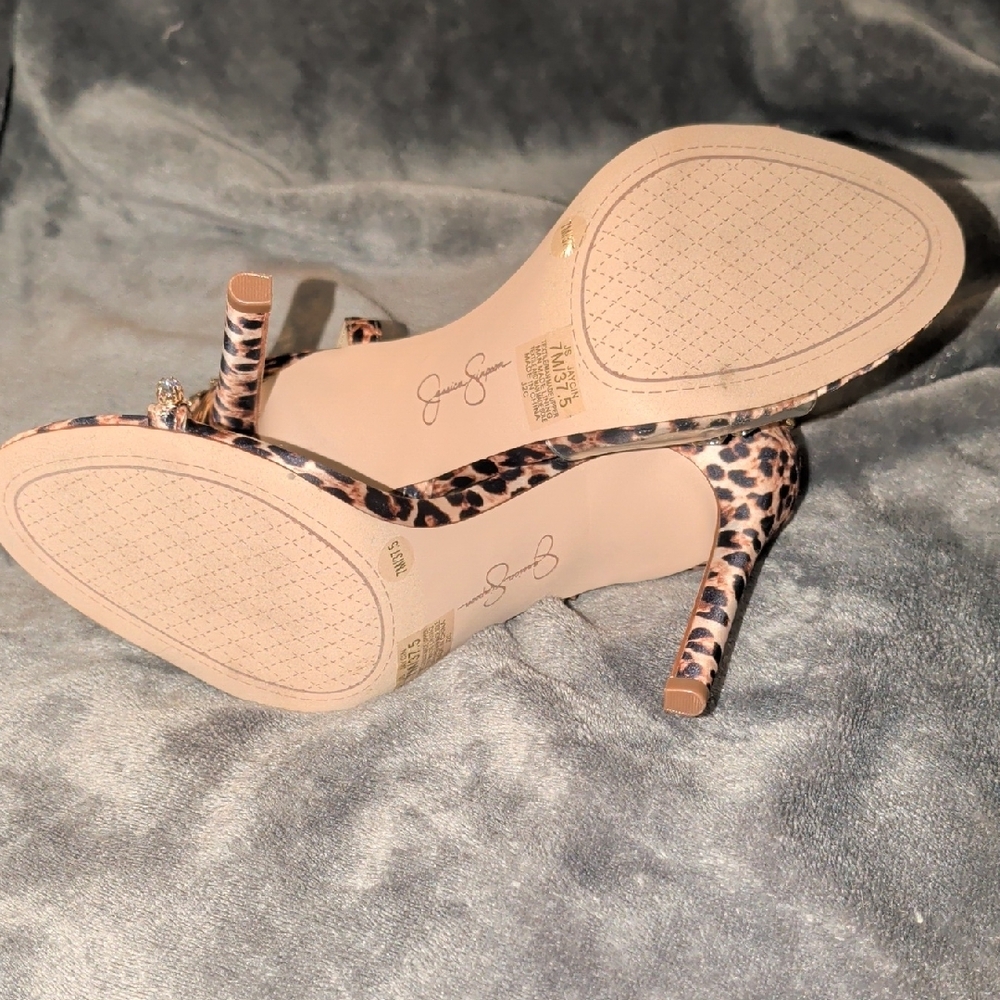 Glamorous Rhinestone Leopard Heels - Picture 2 of 3